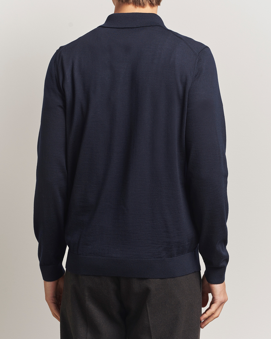 Uomini | Maglieria | BOSS BLACK | Helbert Wool Cardigan Dark Blue