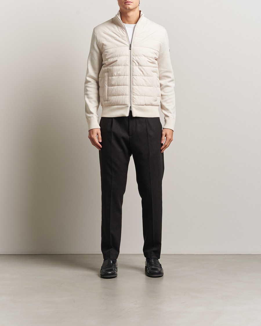 Uomini | Maglieria | BOSS BLACK | Hernest Hybrid Full Zip Open White