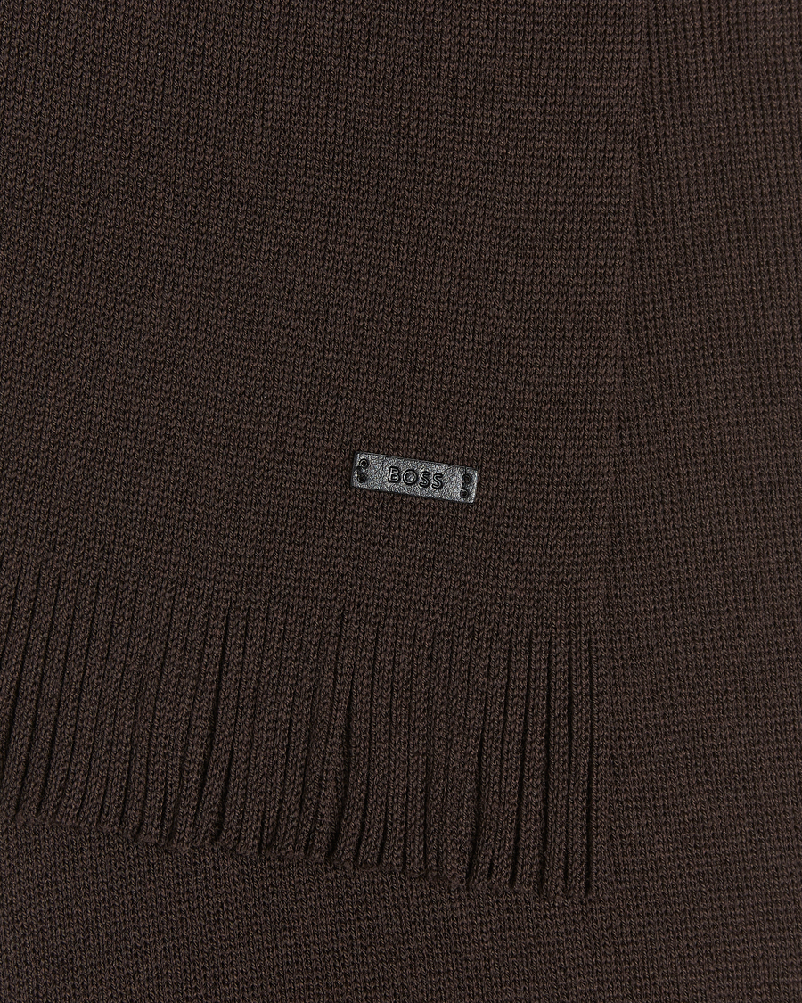 Uomini | Sciarpe | BOSS BLACK | Albas Wool Scarf Dark Brown