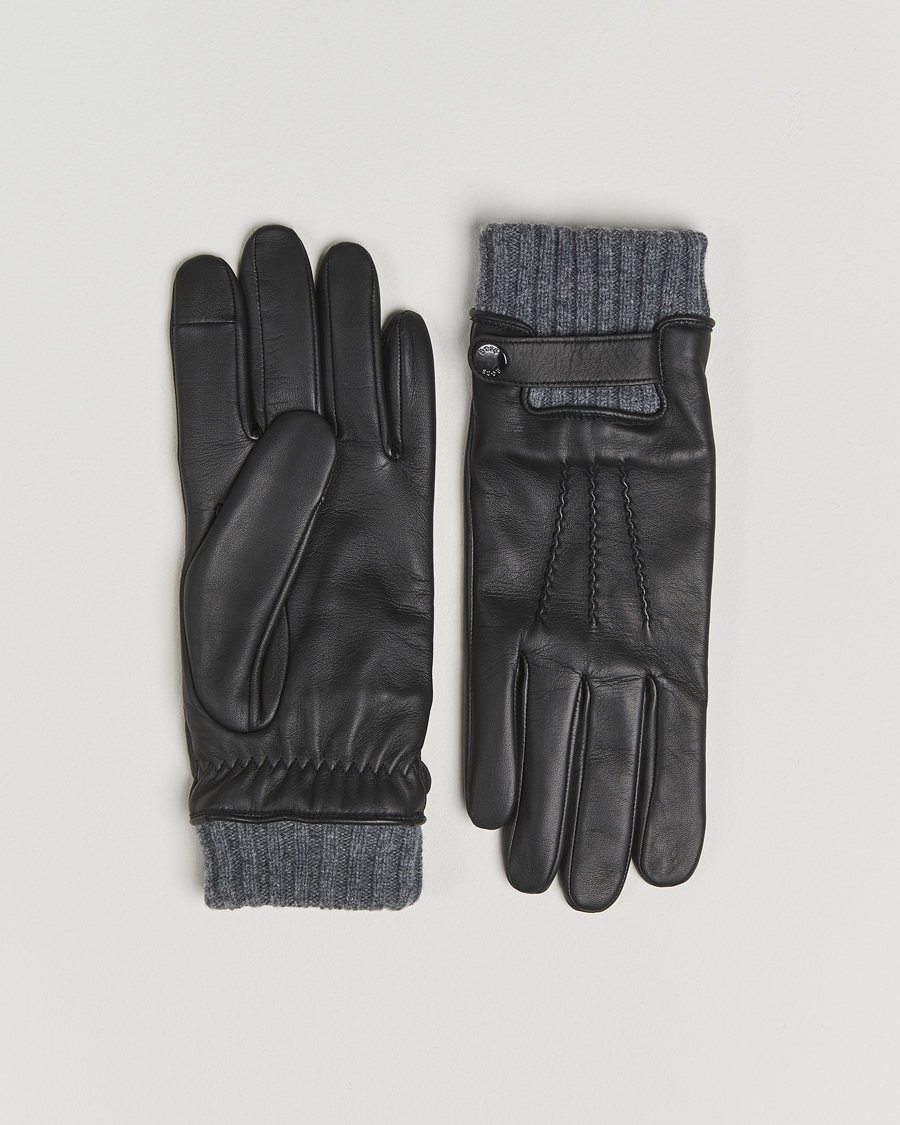 Uomini | Guanti | BOSS BLACK | Hyden Leather Glove Black