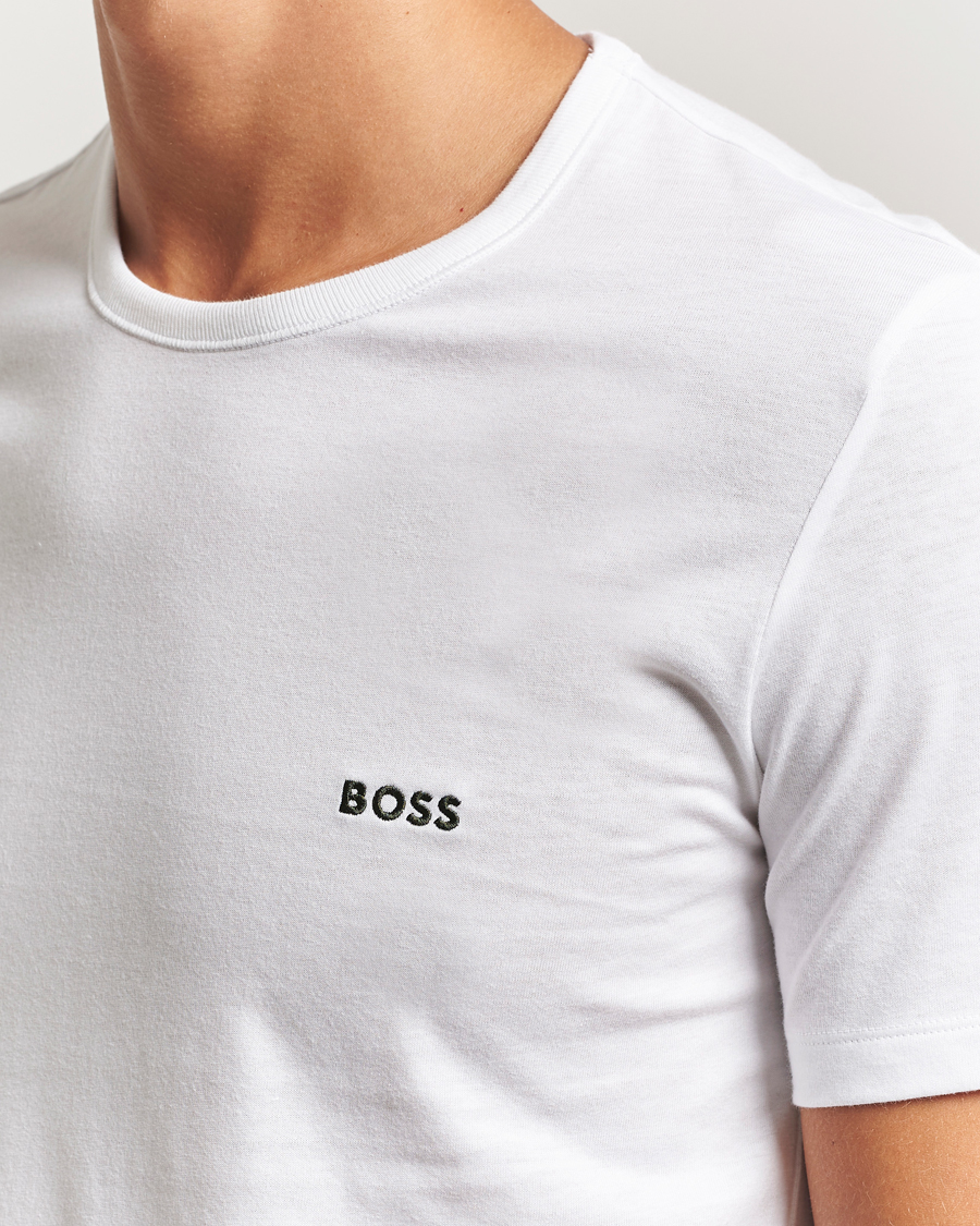 Uomini | T-shirt | BOSS BLACK | 3-Pack Crew Neck T-Shirt White/Green/Black