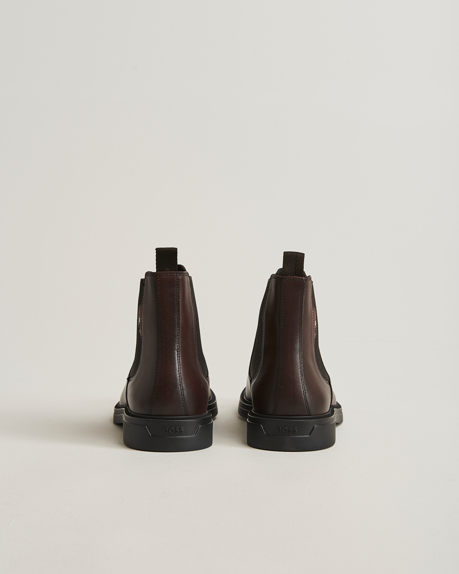 Uomini | Stivali | BOSS BLACK | Calev Leather Chelsea Boot Dark Brown