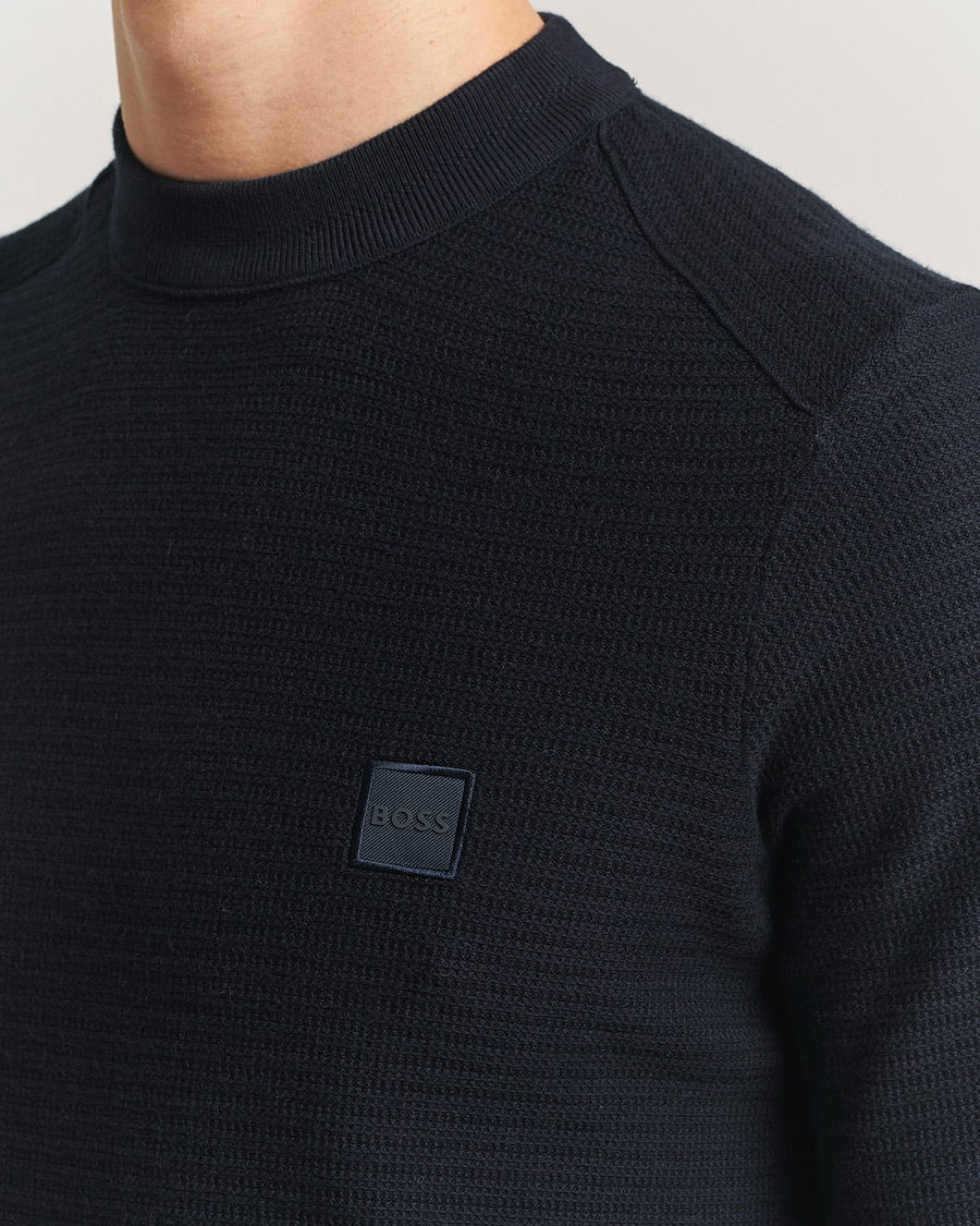 Uomini | Maglieria | BOSS ORANGE | Anion Knitted Sweater Dark Blue