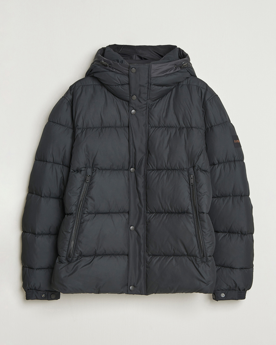 Uomini | Giacche | BOSS ORANGE | Omaris Down Hooded Jacket Black