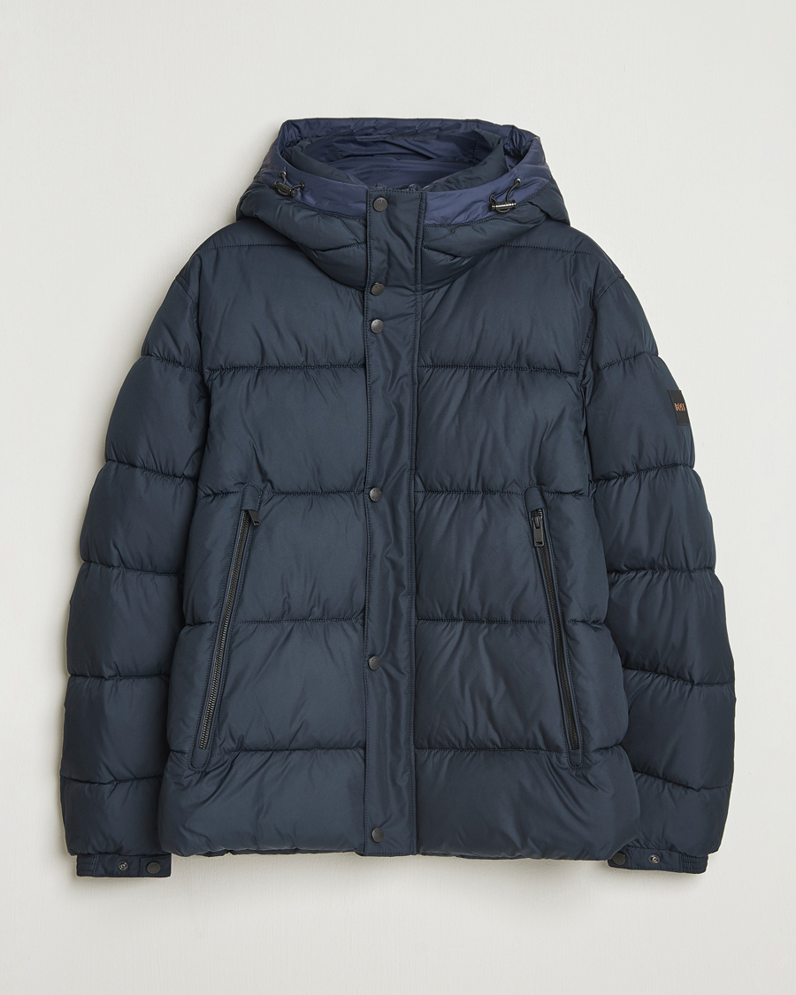 Uomini | Giacche | BOSS ORANGE | Omaris Down Hooded Jacket Dark Blue