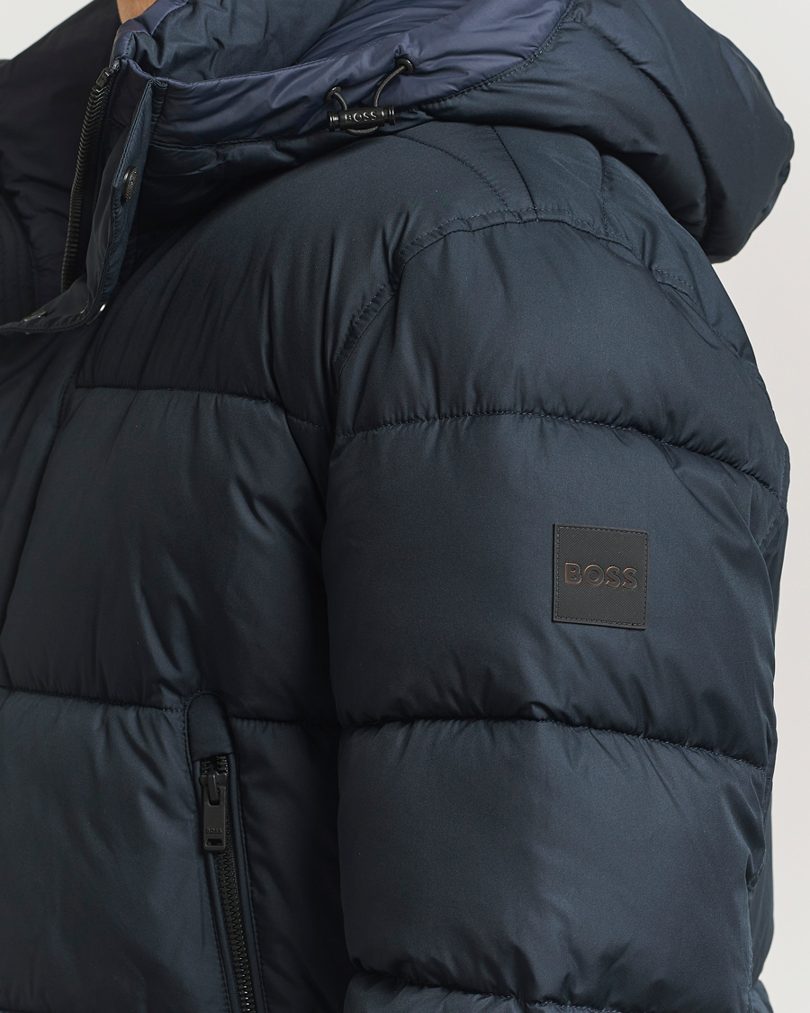 Uomini | Giacche | BOSS ORANGE | Omaris Down Hooded Jacket Dark Blue