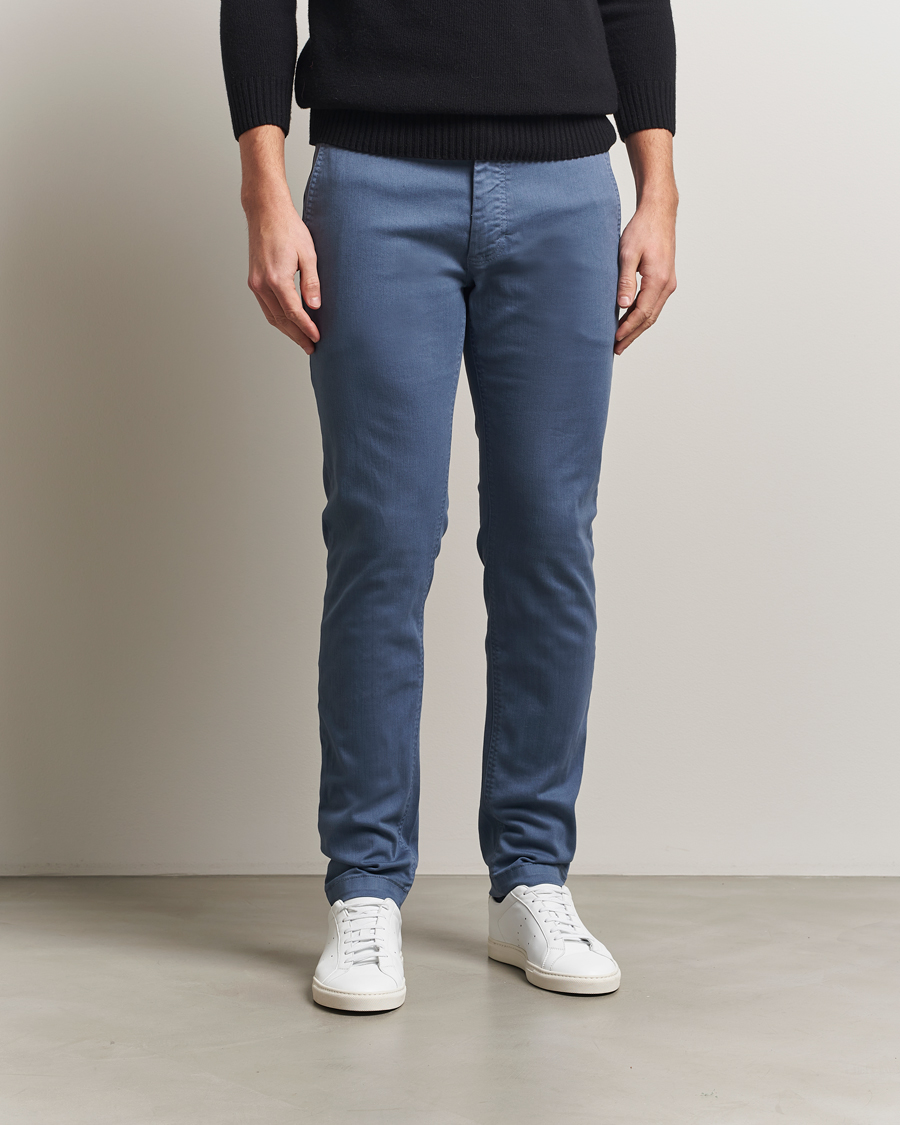 Uomini | Pantaloni | BOSS ORANGE | Cotton Chino Open Blue