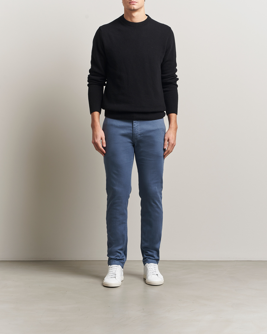 Uomini | Pantaloni | BOSS ORANGE | Cotton Chino Open Blue