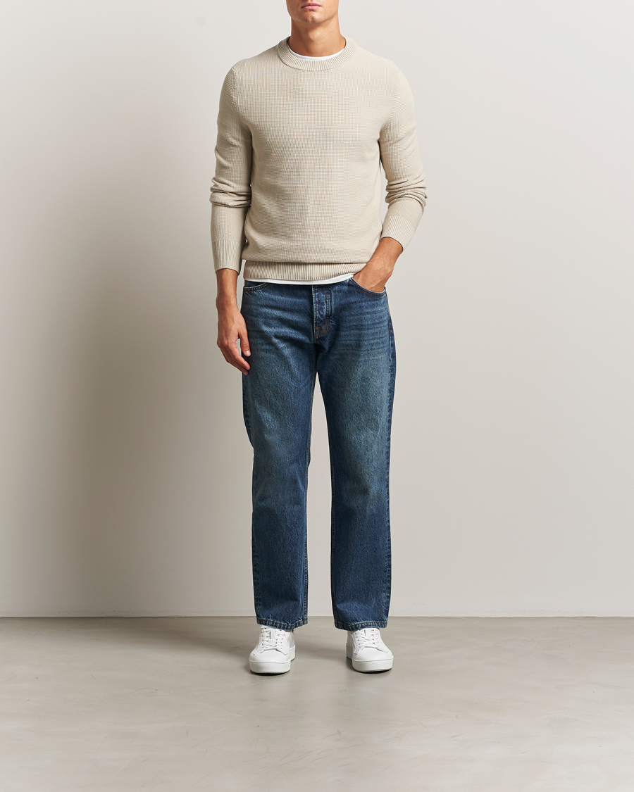 Uomini | Maglieria | BOSS ORANGE | Klapok Knitted Crew Neck Sweater Light Beige