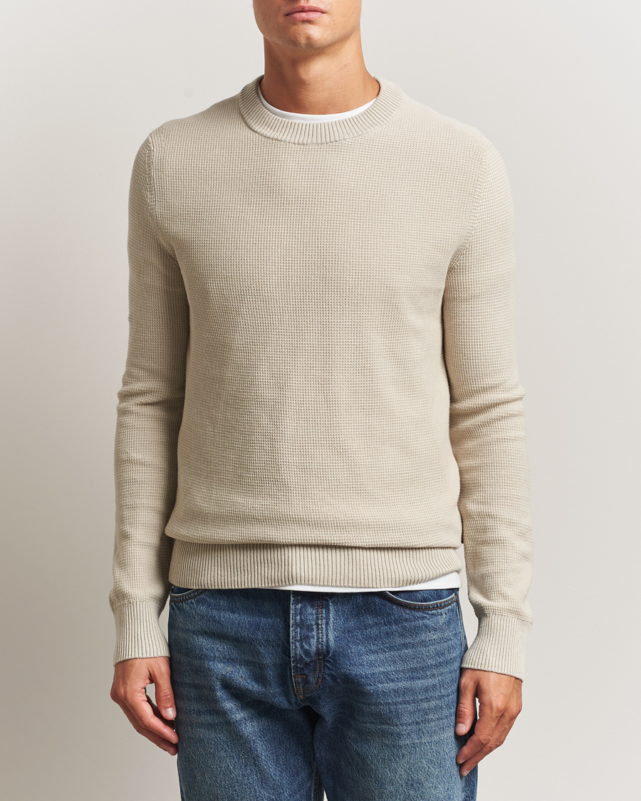 Uomini | Maglieria | BOSS ORANGE | Klapok Knitted Crew Neck Sweater Light Beige