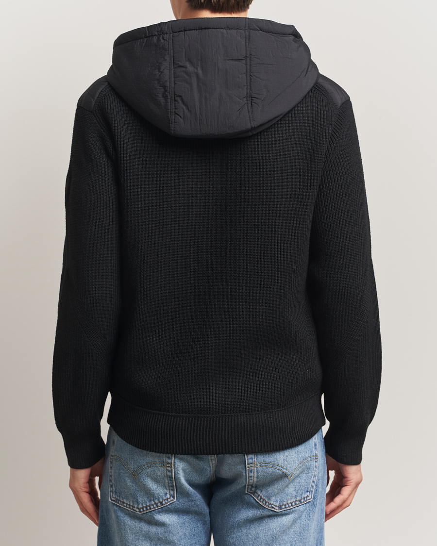 Uomini | Maglieria | BOSS ORANGE | Kiaccio Hybrid Hooded Full Zip Black