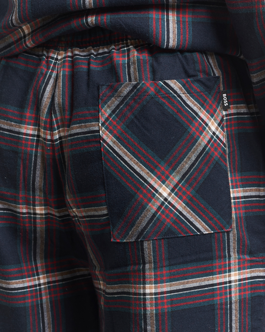 Uomini | Accappatoi & Pigiami | BOSS BLACK | Flannel Long Sleeve Pyjama Set Open Blue