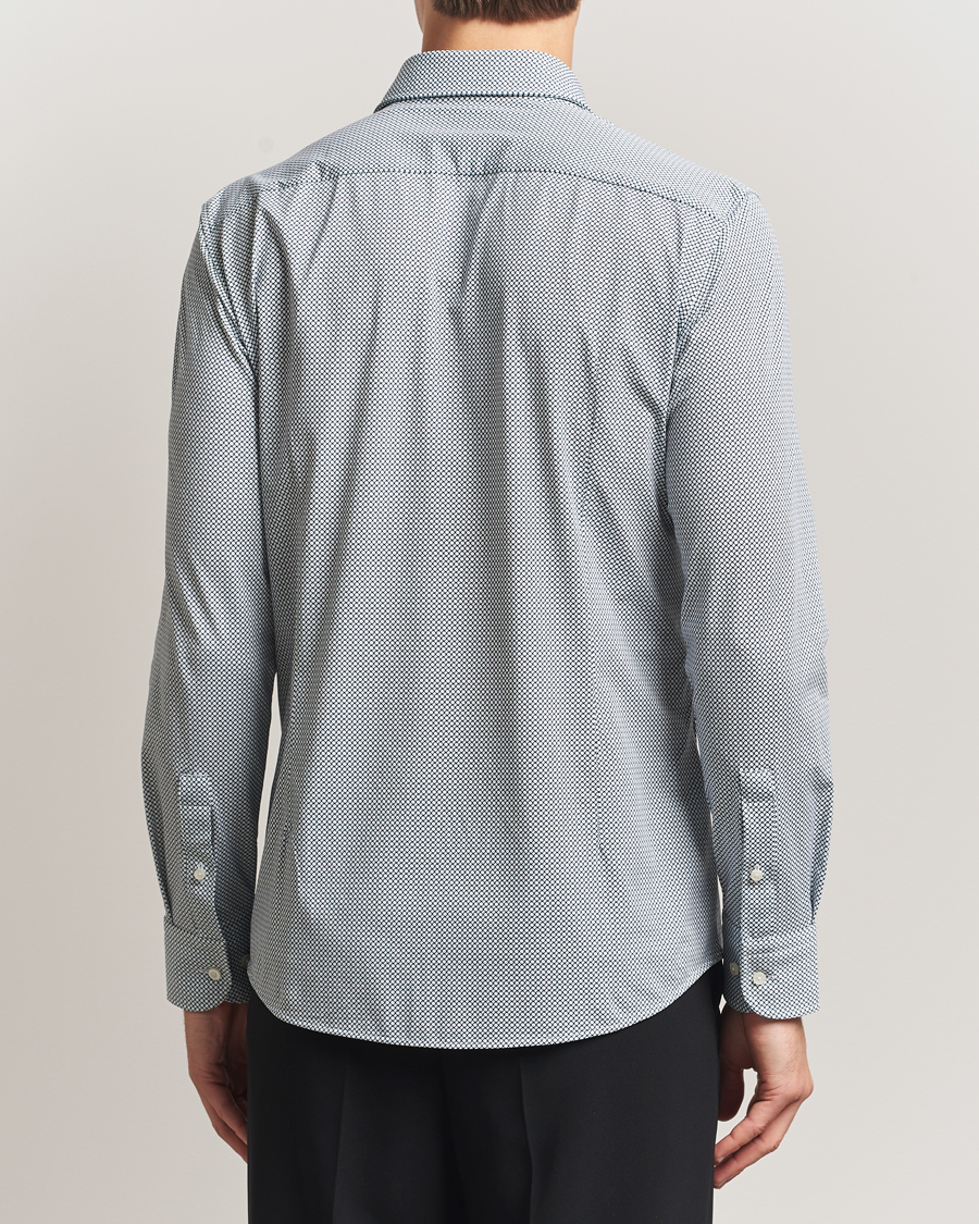 Uomini | Camicie | BOSS BLACK | Hank 4-Way Printed Stretch Shirt Dark Blue