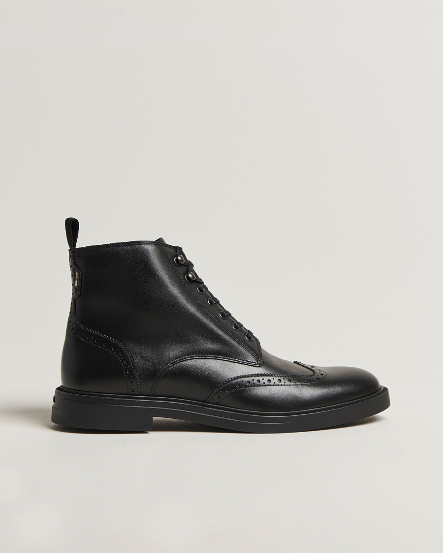 Uomini | Stivali | BOSS BLACK | Calev Leather Brogue Boot Black
