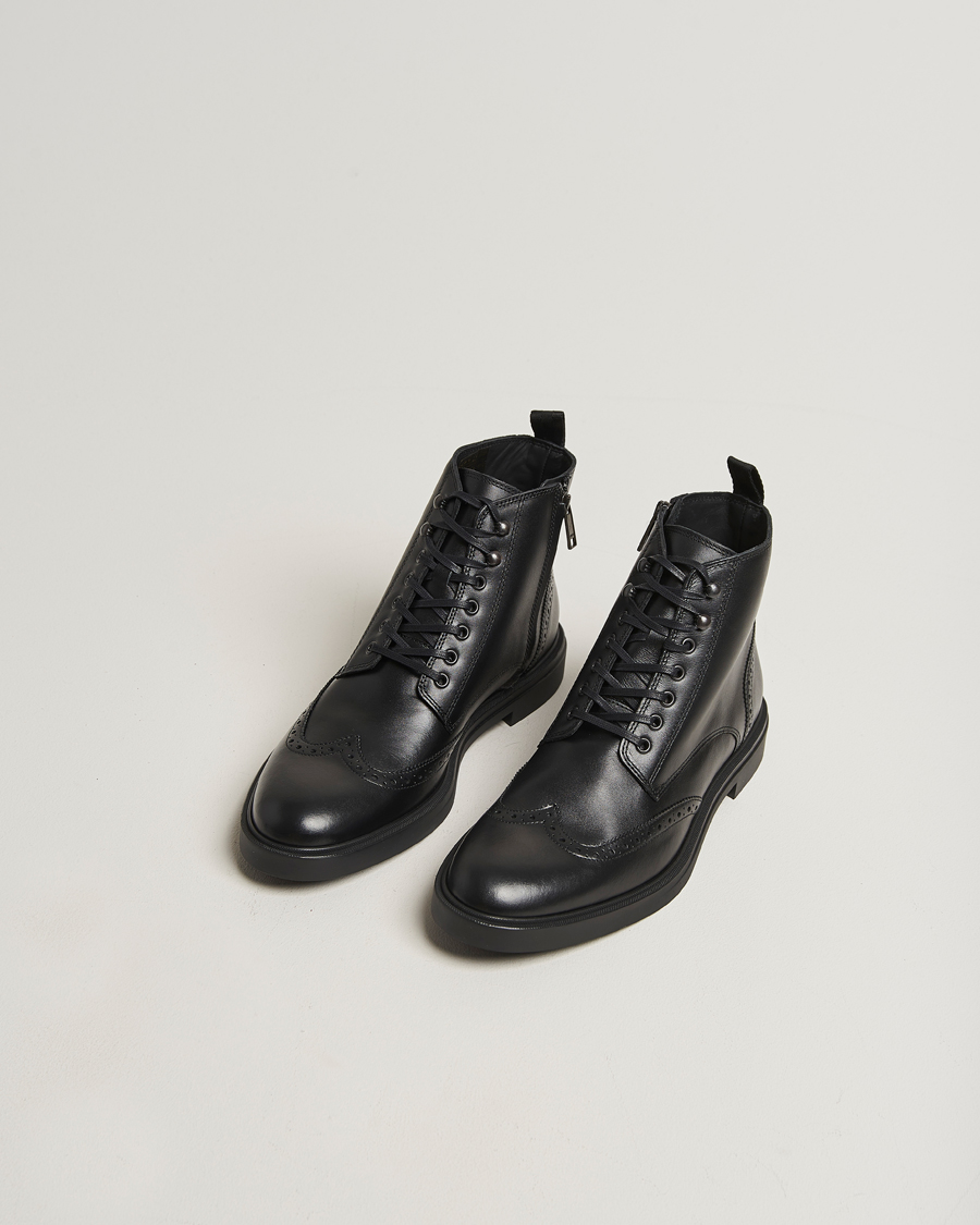 Uomini | Stivali | BOSS BLACK | Calev Leather Brogue Boot Black