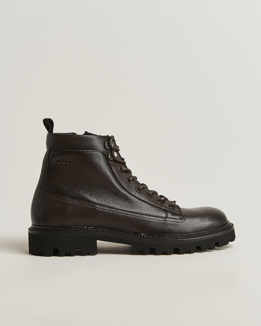 Uomini | Stivali | BOSS BLACK | Julyo Leather Boot Dark Brown