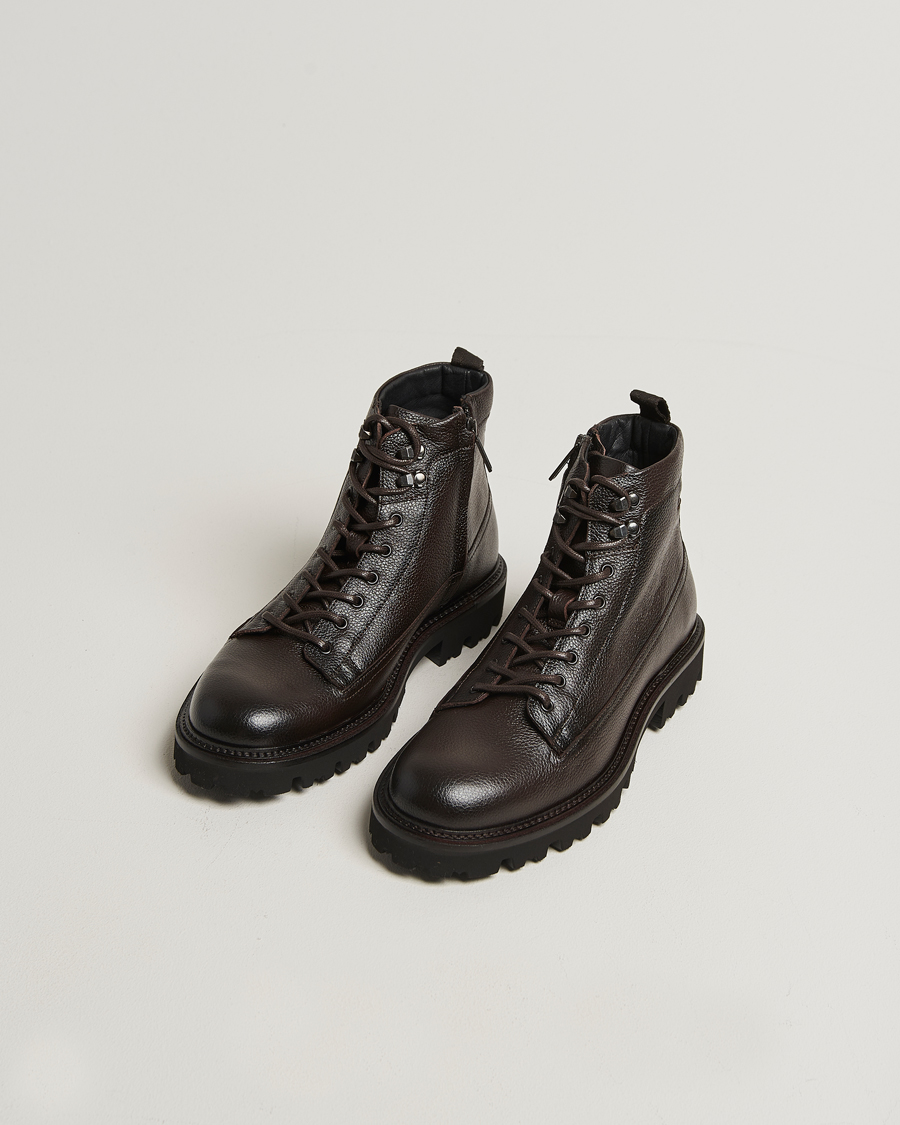 Uomini | Stivali | BOSS BLACK | Julyo Leather Boot Dark Brown