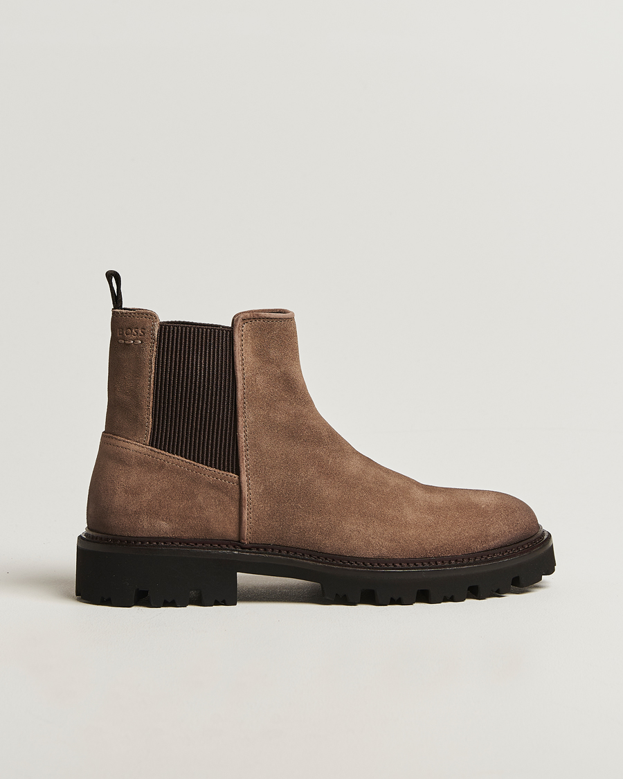 Uomini | Stivali | BOSS BLACK | Julyo Suede Chelsea Boot Medium Beige