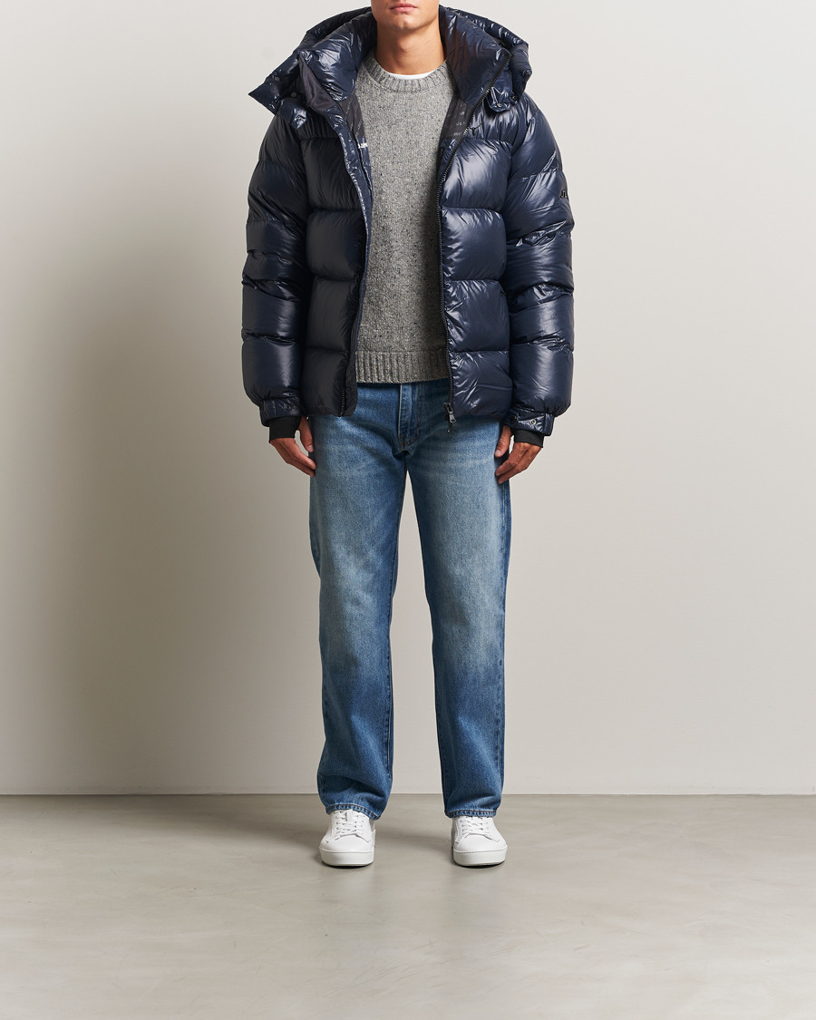 Uomini | Giacche | J.Lindeberg | Creek Down Hooded Jacket Navy