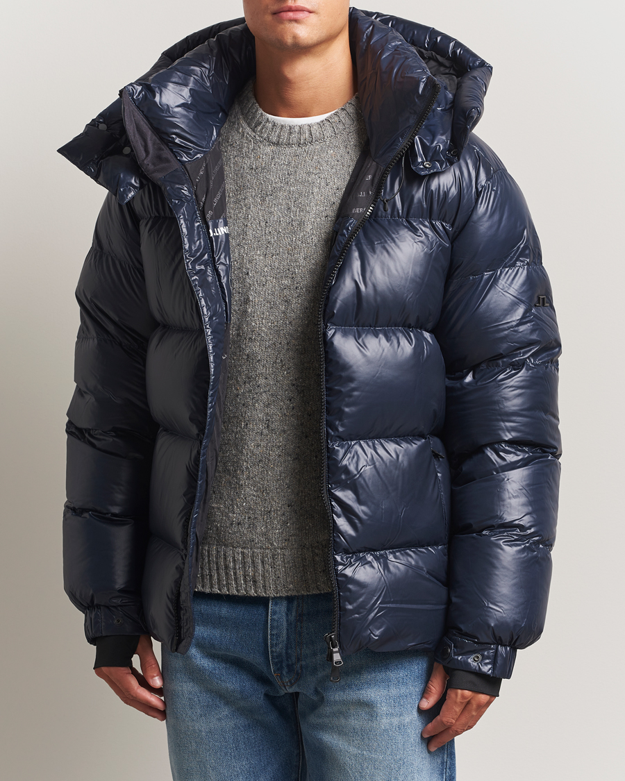 Uomini | Giacche | J.Lindeberg | Creek Down Hooded Jacket Navy