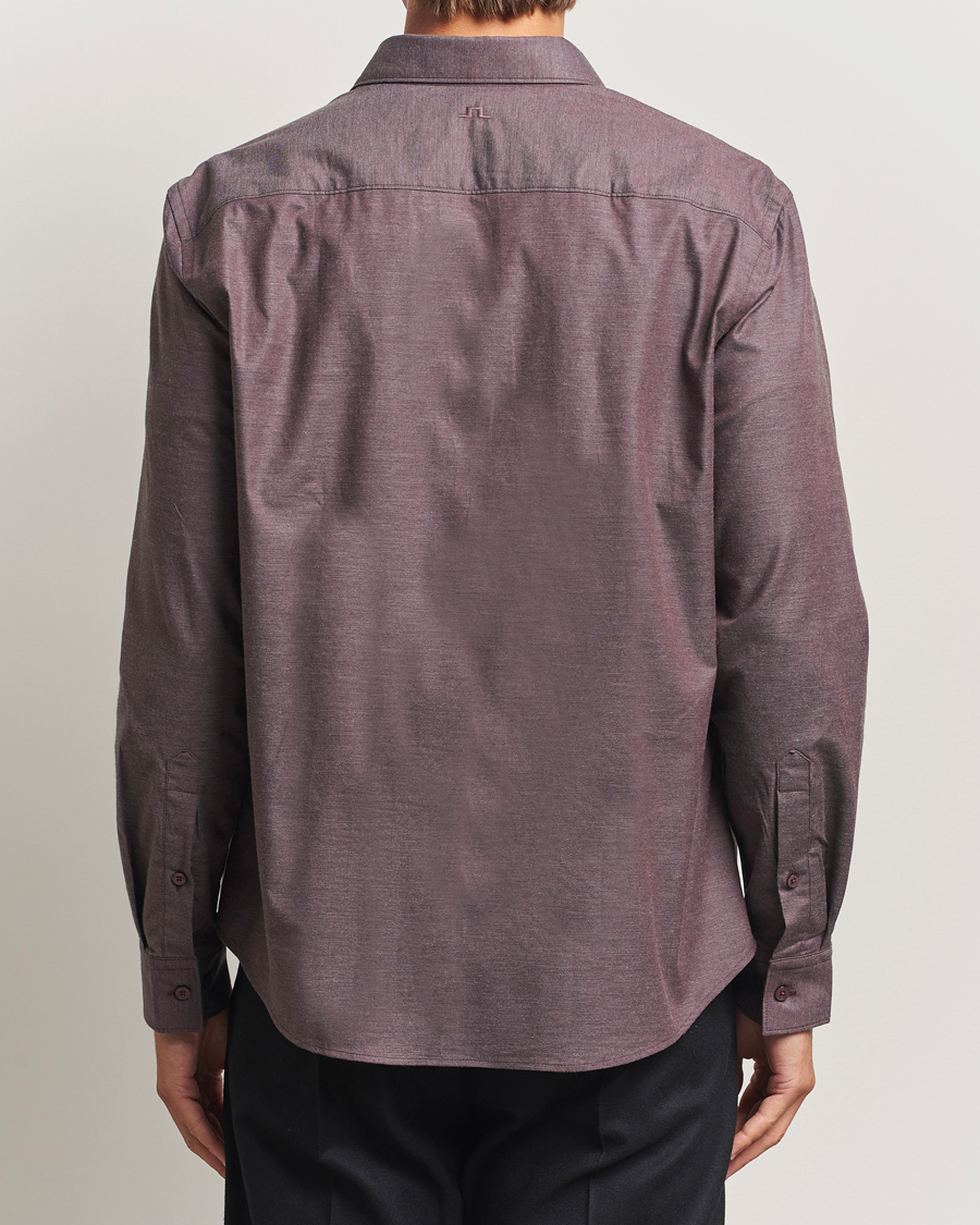 Uomini | Camicie | J.Lindeberg | Slim Fit Light Flannel Shirt Huckleberry