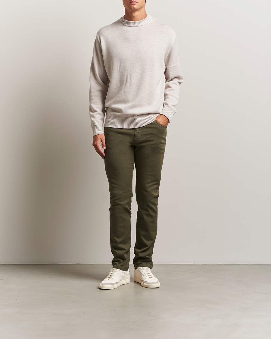 Uomini | Pantaloni | J.Lindeberg | Jax Left Hand Twill Jeans Forest Green