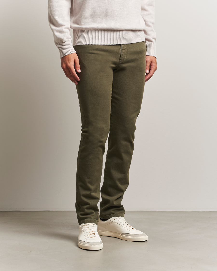 Uomini | Pantaloni | J.Lindeberg | Jax Left Hand Twill Jeans Forest Green