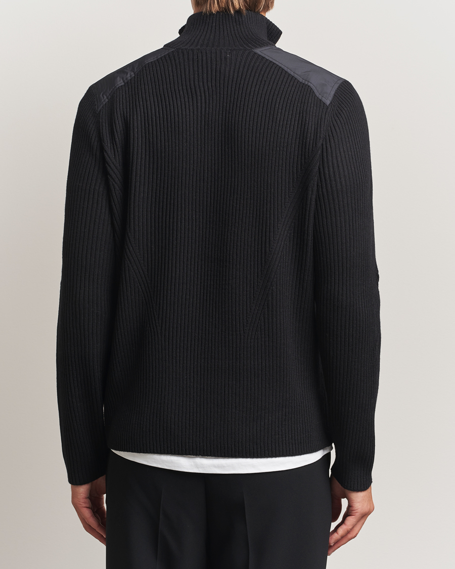 Uomini | Maglieria | J.Lindeberg | Martin Knitted Hybrid Half Zip Black