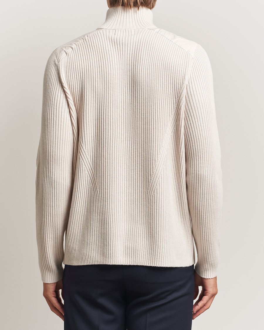 Uomini | Maglieria | J.Lindeberg | Martin Knitted Hybrid Half Zip Moonbeam