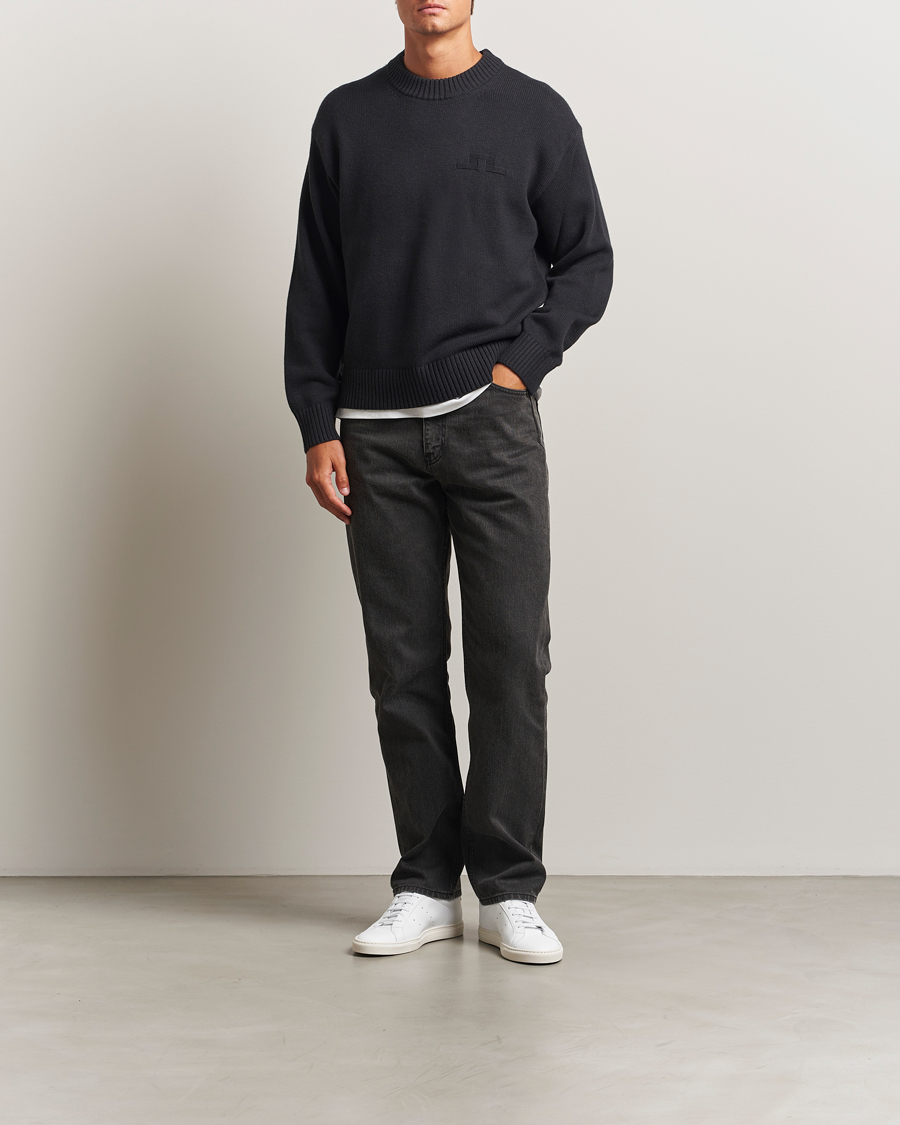 Uomini | Maglieria | J.Lindeberg | Eddy Wool/Cotton Knitted Sweater Black