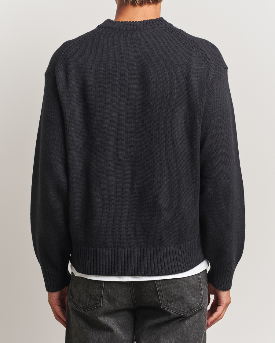 Uomini | Maglieria | J.Lindeberg | Eddy Wool/Cotton Knitted Sweater Black