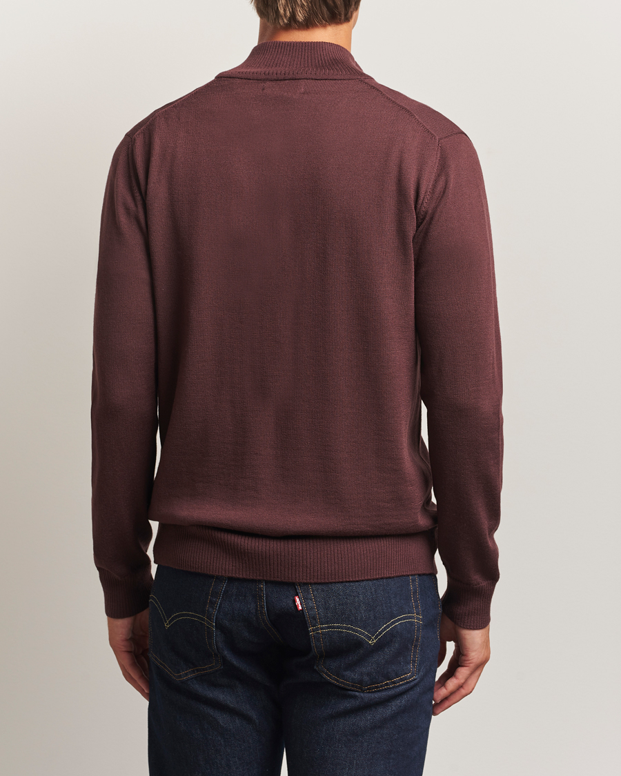 Uomini | Maglieria | J.Lindeberg | Kiyan Merino Half Zip Huckleberry