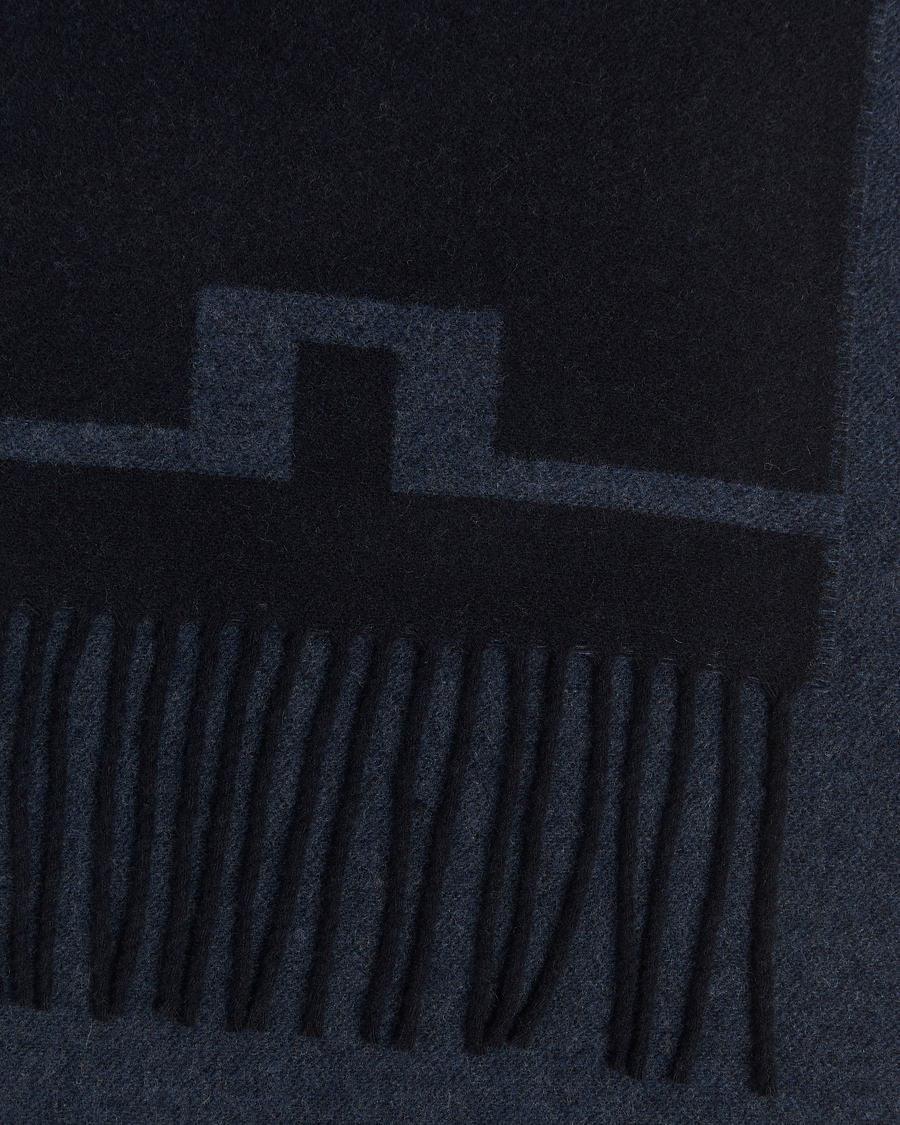 Uomini | Sciarpe | J.Lindeberg | Champ Wool Doublefaced Scarf Navy