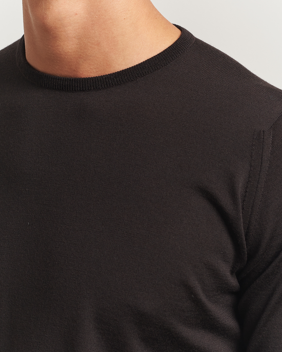 Uomini | Maglieria | John Smedley | Lundy Extra Fine Merino Crew Neck Faulkner Brown