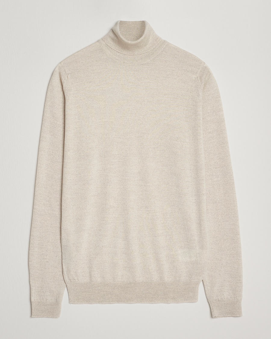 Uomini | Maglieria | John Smedley | Cherwell Extra Fine Merino Rollneck Grey Fleece