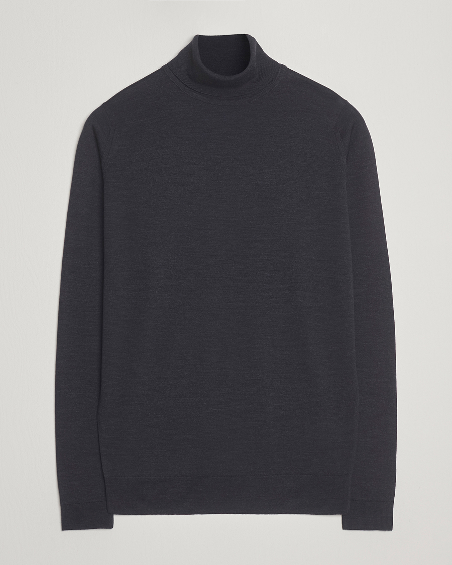 Uomini | Maglieria | John Smedley | Cherwell Extra Fine Merino Rollneck Hepburn Smoke