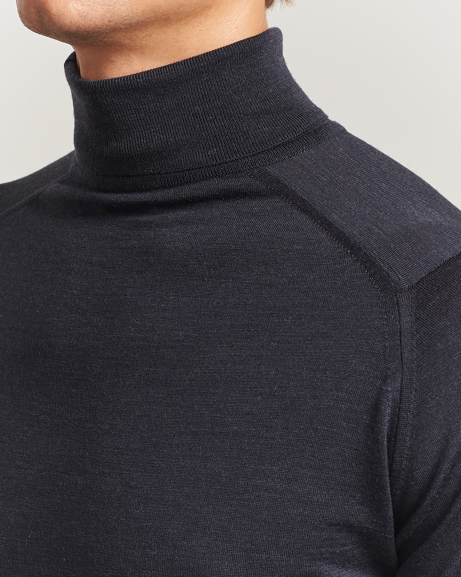 Uomini | Maglieria | John Smedley | Cherwell Extra Fine Merino Rollneck Hepburn Smoke