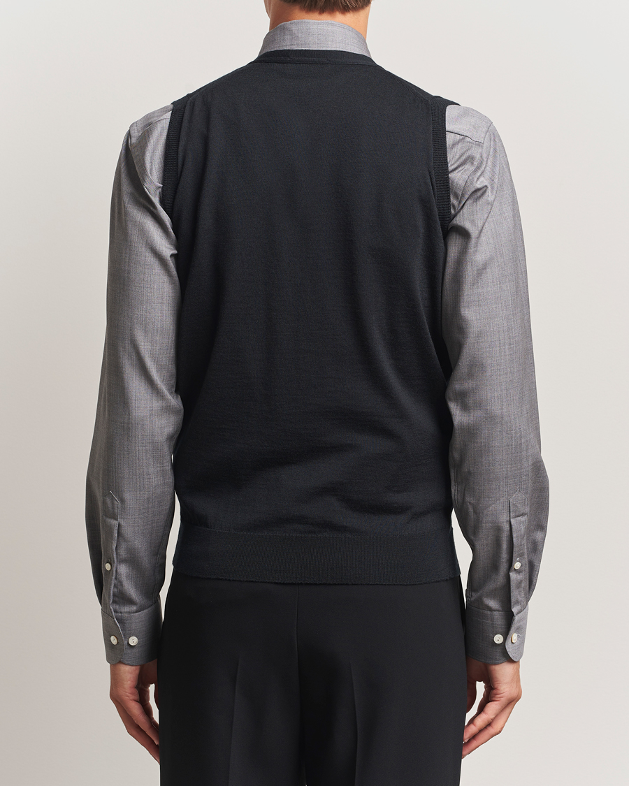 Uomini | Maglieria | John Smedley | Huntswood Slim Fit Waistcoat Black