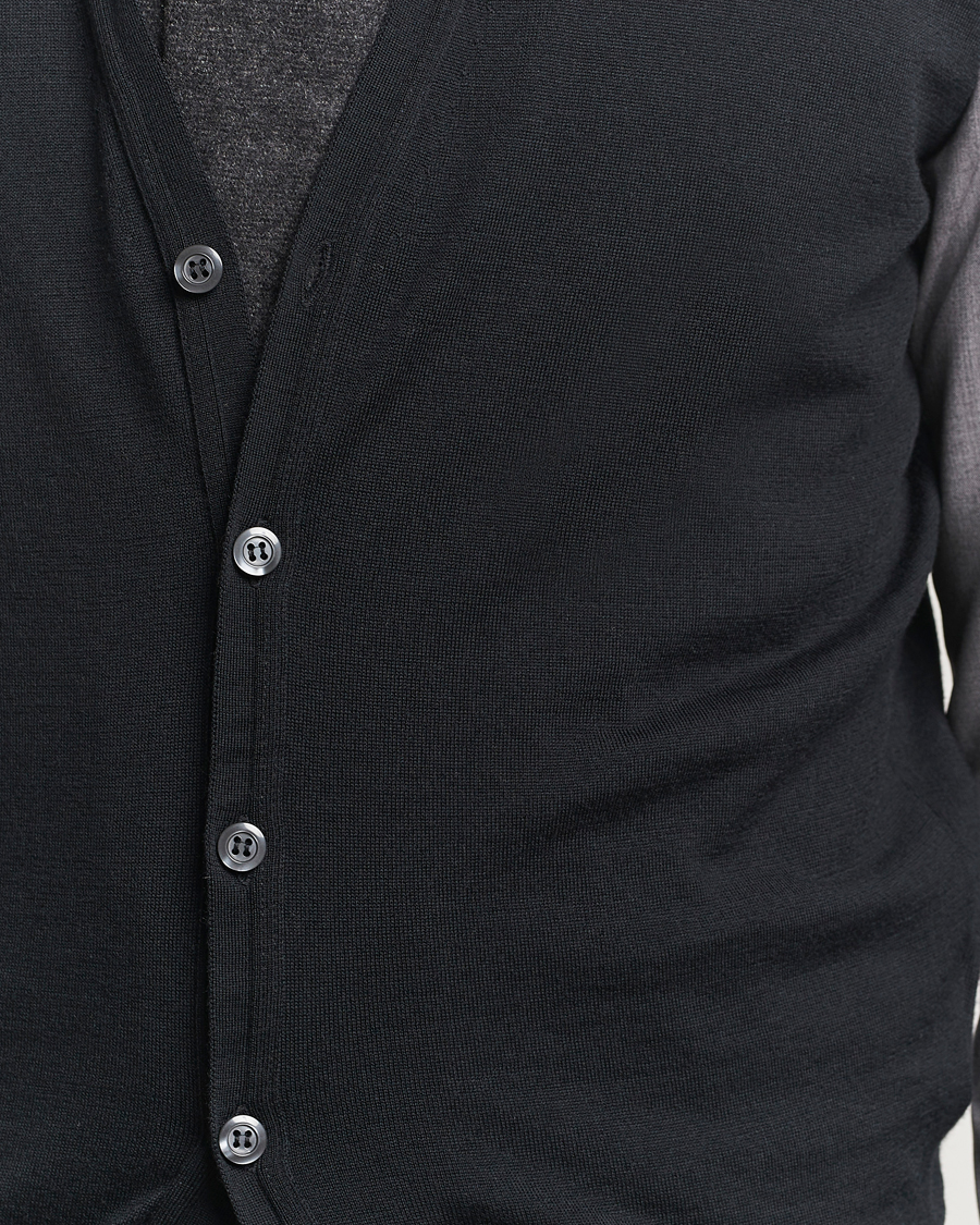 Uomini | Maglieria | John Smedley | Huntswood Slim Fit Waistcoat Black