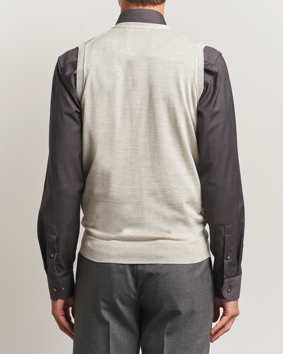 Uomini | Maglieria | John Smedley | Huntswood Slim Fit Waistcoat Grey Fleece