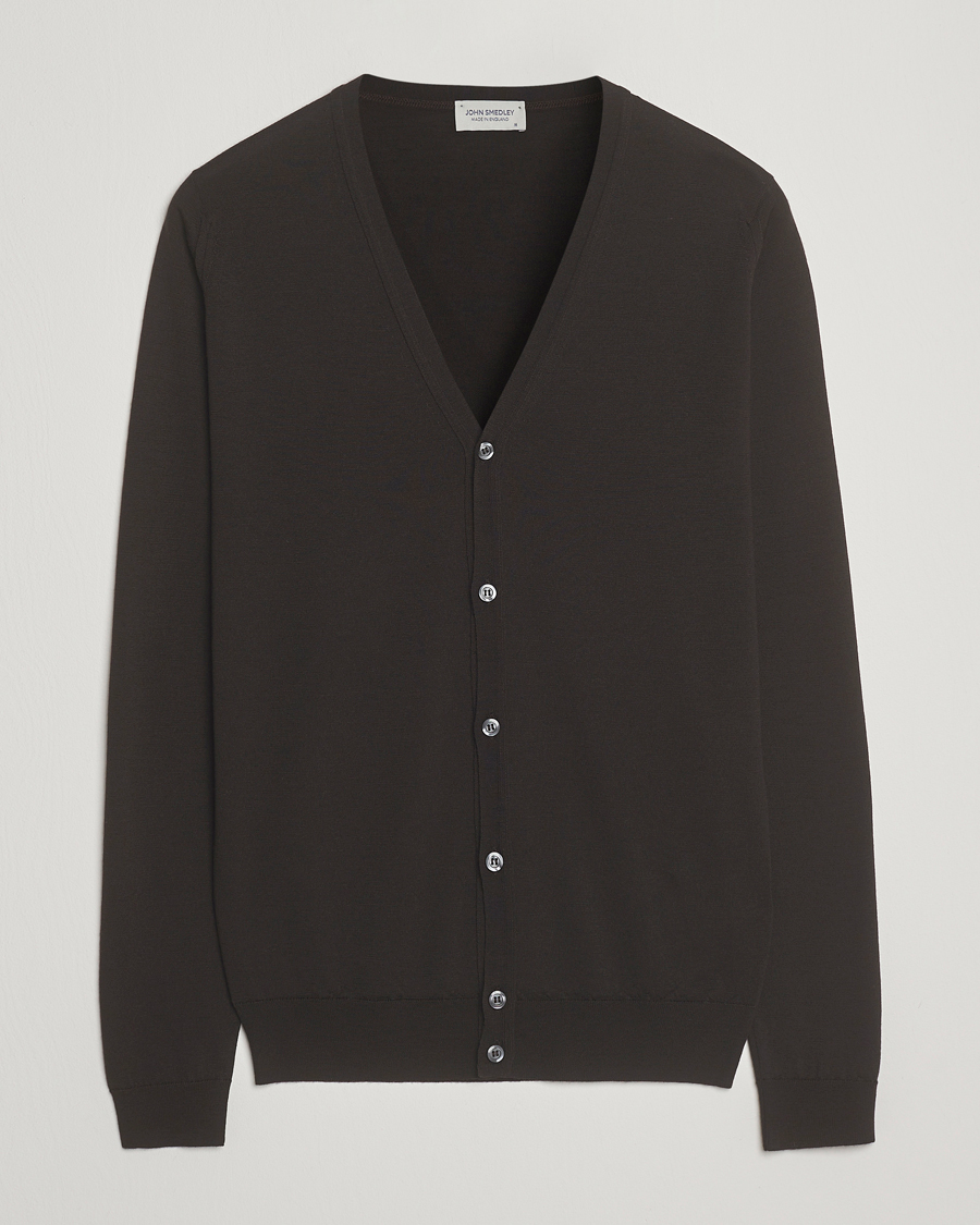 Uomini | Maglieria | John Smedley | Petworth Extra Fine Merino Cardigan Faulkner Brown