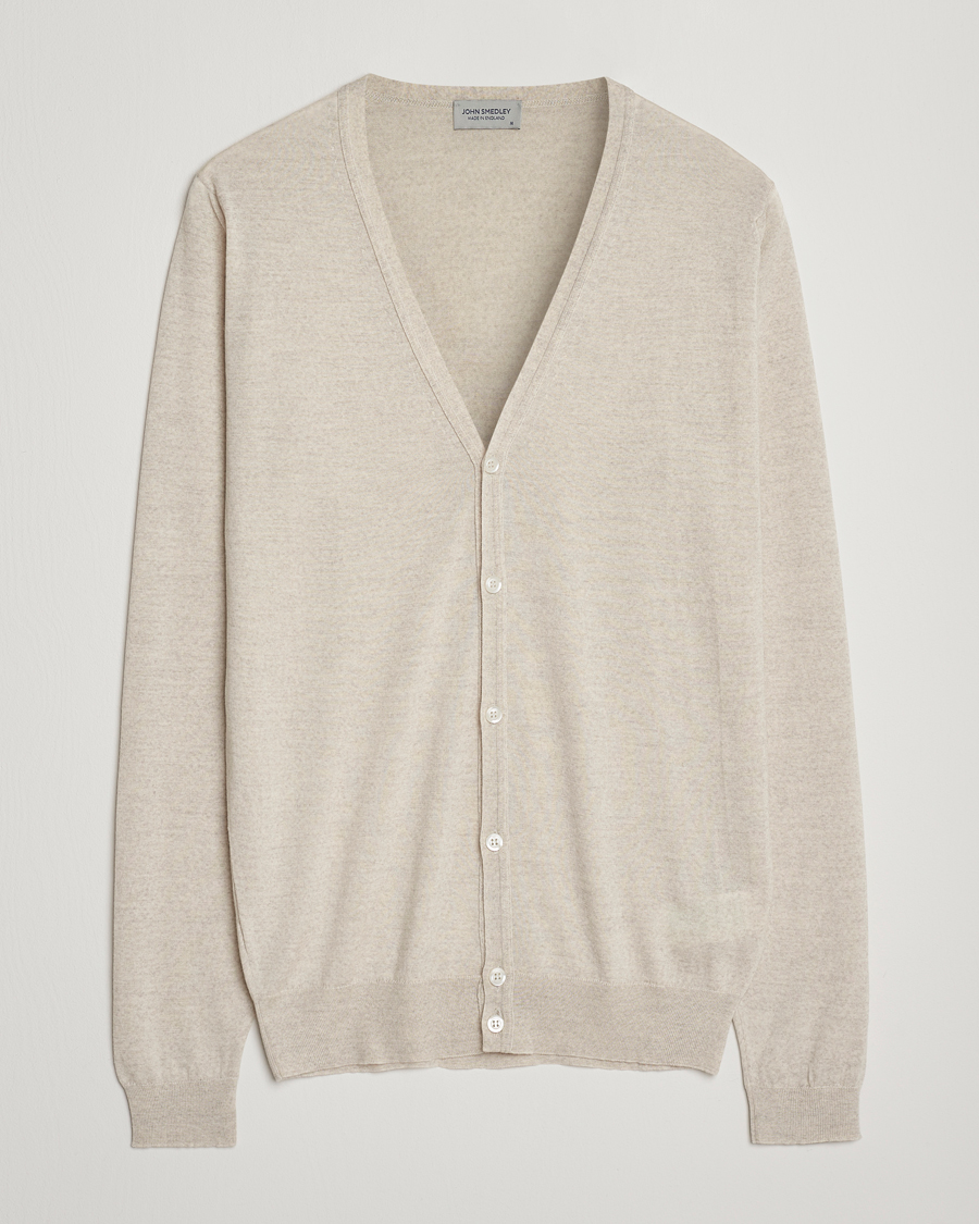 Uomini | Maglieria | John Smedley | Petworth Extra Fine Merino Cardigan Grey Fleece