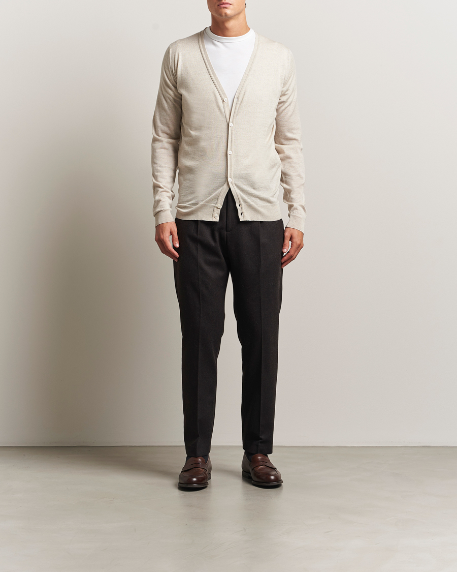 Uomini | Maglieria | John Smedley | Petworth Extra Fine Merino Cardigan Grey Fleece
