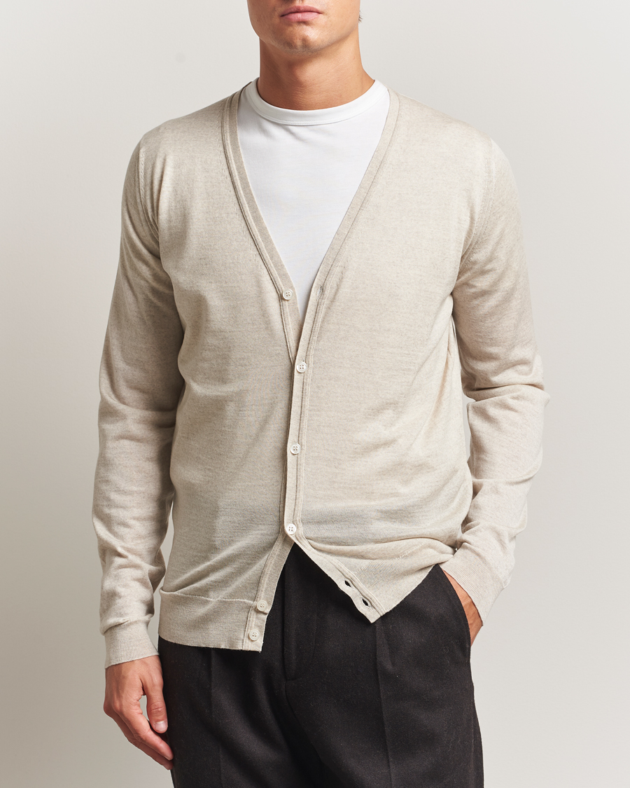 Uomini | Maglieria | John Smedley | Petworth Extra Fine Merino Cardigan Grey Fleece