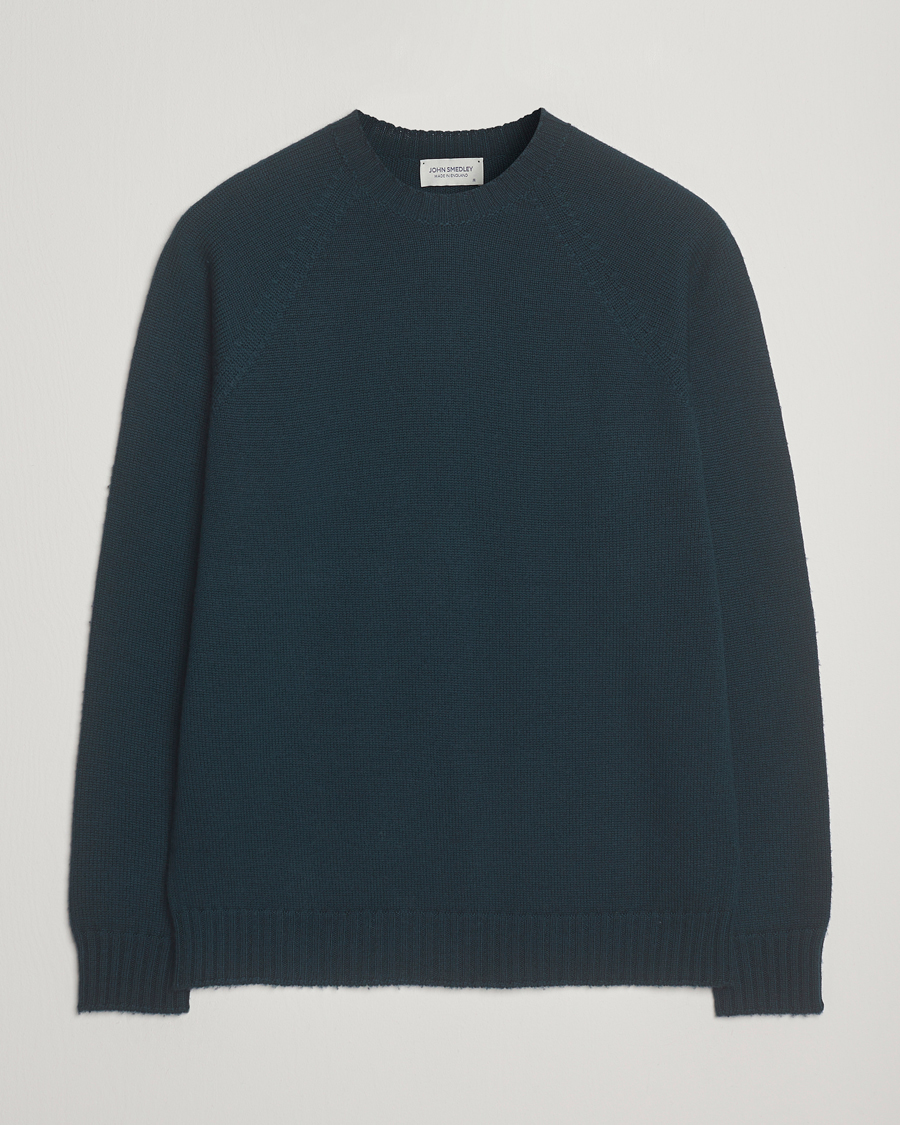 Uomini | Maglieria | John Smedley | Denver Extra Fine Merino Crew Neck Richardson Green
