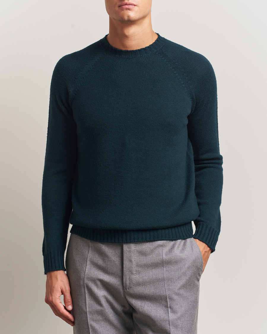 Uomini | Maglieria | John Smedley | Denver Extra Fine Merino Crew Neck Richardson Green