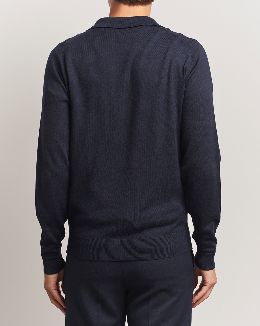 Uomini | Maglieria | John Smedley | Alston Extra Fine Merino Full Zip Midnight