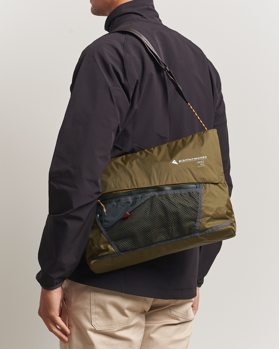 Uomini | Klättermusen Grid Messenger Bag Olive | Klättermusen | Grid Messenger Bag Olive