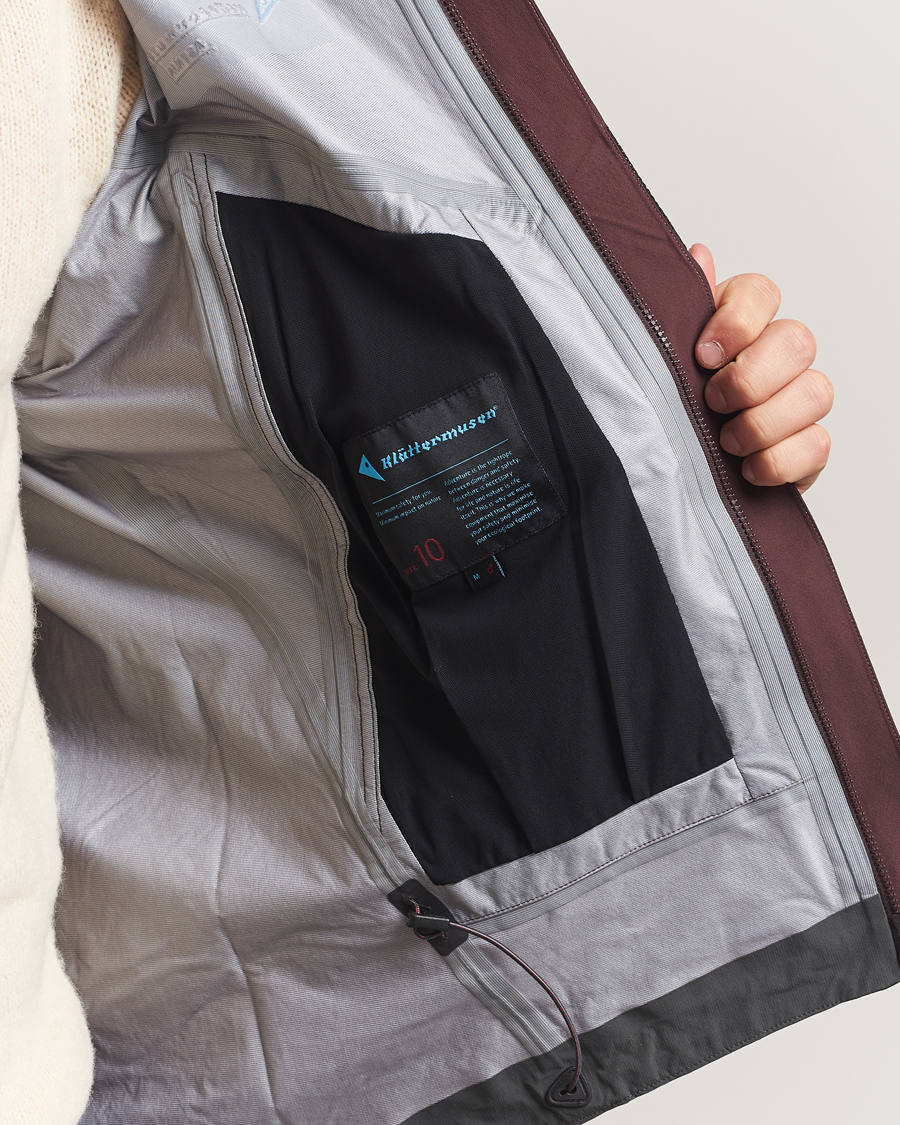 Uomini | Giacche | Klättermusen | Asynja Lightweight Waterproof Jacket Amanth Red