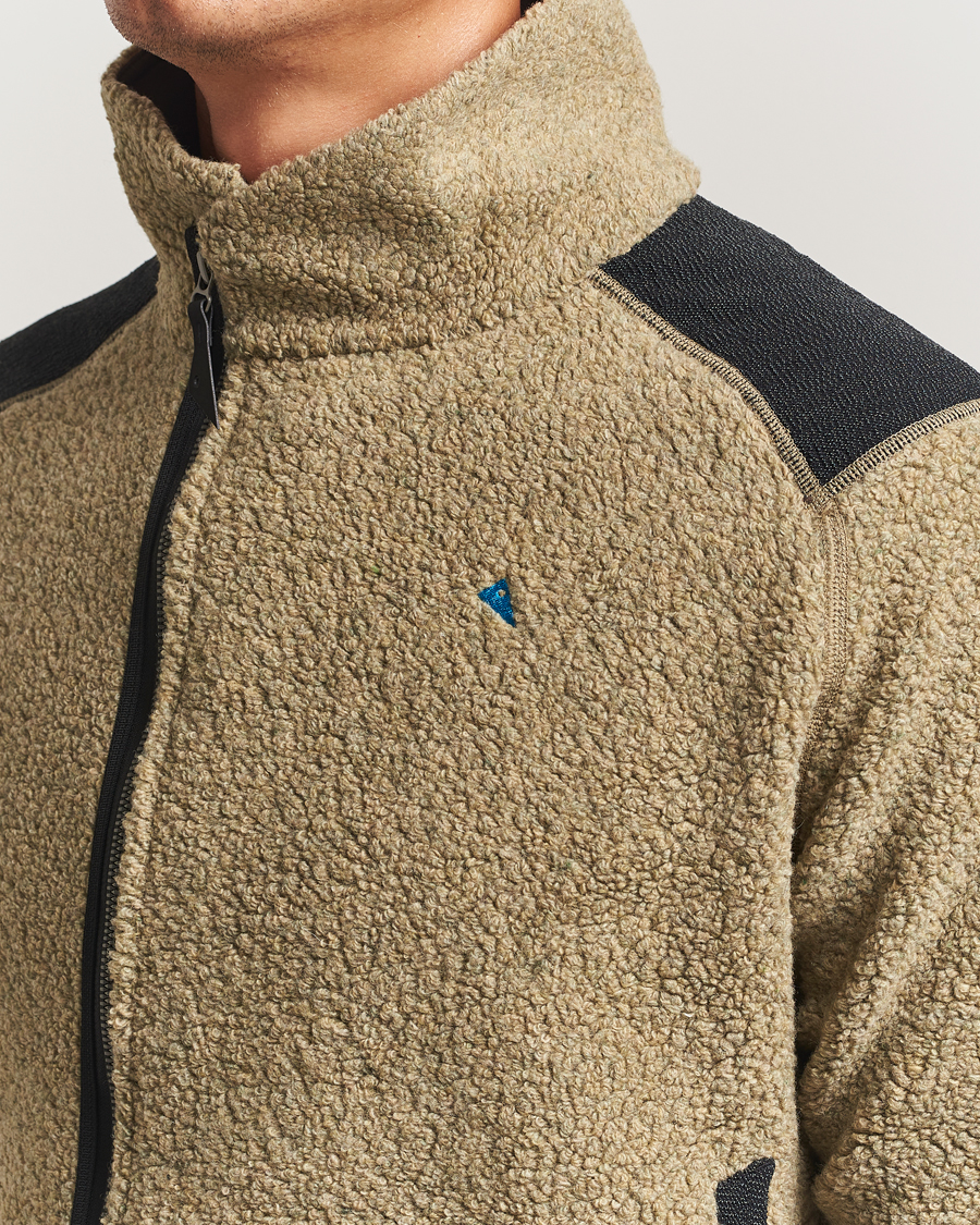 Uomini | Maglieria | Klättermusen | Skoll Wool Fleece Jacket Silver Green